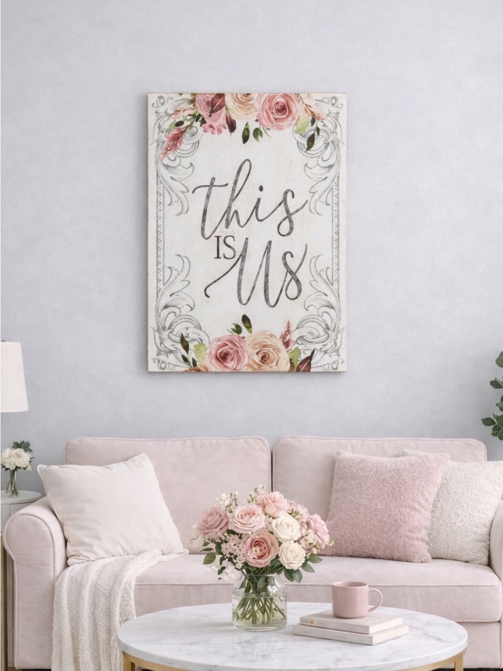 NWT Large Floral This is Us Wall Art Sign by Ashland